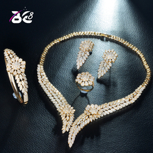 Ser 8 Novo Design de Luxo CZ De Casamento Dubai Conjuntos De Jóias de Noiva para Casamento Acessórios Colar de Jóias Conjunto Pulseira Bijoux FemmeS245 2024 - compre barato