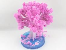 2PCS 2019 14Hx11Wcm Visual Pink Big Magic Paper Japanese Sakura Tree Growing Trees Desktop Cherry Blossom Educative Kids Toys 2024 - buy cheap