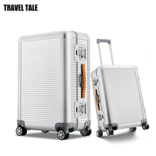 TRAVEL TALE 20"26 inch 100% aluminium rolling luggage suitcase spinner trolly bag for traveling 2024 - buy cheap