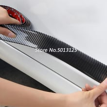 For Mazda 3 Axela 2019 2020 2021 Car Bumper Strip Protectors Sides-Plating Silver Middle-Carbon Fiber Stickers Door Sill Sticker 2024 - buy cheap