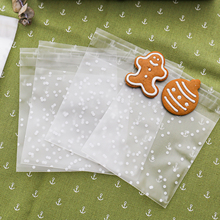 100pcs Plastic Transparent Cellophane Polka Dot Candy Cookie Gift Bag with DIY Self Adhesive Pouch Wedding Birthday Party 2024 - buy cheap