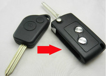 Carcasa de llave remota plegable modificada para Citroen, carcasa de 2 botones SX9, hoja Fob, para antiguo Elysee Picasso, 5 unids/lote 2024 - compra barato