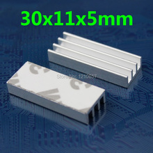 Disipador de calor de aluminio, radiador para Chip electrónico, 30x11x5mm, lote de 50 unidades 2024 - compra barato