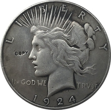1924-S КОПИЯ монета в долларах мира 2024 - купить недорого