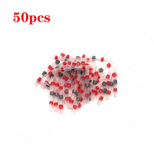50pcs 22-18AWG Heat Shrink Butt Splice Connectors Terminals Solder Sleeves Red Waterproof Seal Wire Crimp Terminals Kit 2024 - buy cheap