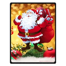 Christmas Santa Claus Flannel Fleece Summer Travel Blankets Soft Coral Air Condition Baby Blanket Custom Bedsheet 2024 - buy cheap