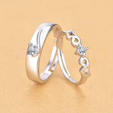 Factory Wholesale Price 925 Sterling Silver Couple Lover Rings Original Handmade Wedding Rings Jewelry 2024 - buy cheap