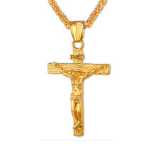 Crucifix Jesus Cross Pendant Necklace Punk Statement Jesus Cross Necklace Jewelry Faith Christian Jewelry Gifts for Women Men 2024 - buy cheap