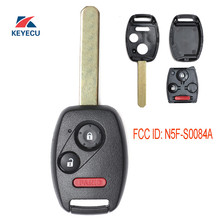 Keyecu chave de carro remota 2 + 1 botão de substituição para honda civic lx 2006-2011 id fcc: 2024 - compre barato