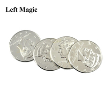 1 pçs dupla face mágica moeda truque meio dólar 2 lados cabeça mágico prop moeda truques mágicos engraçado magia moeda brinquedos 2024 - compre barato