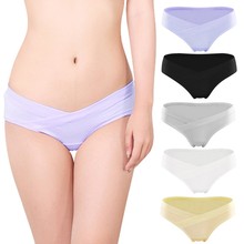 Lingerie feminina de algodão calcinha de maternidade de cintura baixa sexy cueca em forma de u cuecas para grávidas 2024 - compre barato