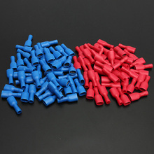 100pcs 6.3mm Fully Insulated Female Spade Connector Crimp Terminal 2024 - buy cheap