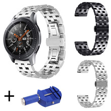 Pulseira de relógio de aço inoxidável 20mm 22mm, pulseira para samsung galaxy watch 42mm 46mm para huawei relógio gt gear sport s2 s3, pulseira de relógio 2024 - compre barato