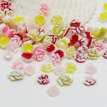 50Pcs 5-7mm mix color cute Clay Polymer Tiny Clay flower lovely for nail decoration Accessories DIY Free Shipping 2024 - buy cheap