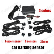 Sensor de estacionamento automotivo com visor de led, radar com 6 sensores, 3 cores, opção de 22mm 2024 - compre barato
