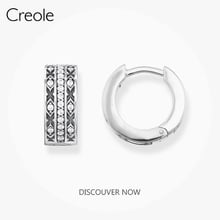 Hinged Hoops Earrings Asian Ornament,2019 Accessories Fashion Jewelry 925 Sterling Silver Ethnic Beauty Gift For Women 2024 - buy cheap