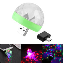 Mini 4-LED Disco Ball USB Power Stage Light RGB Stage Decoration Projector For Party Holiday Decorations With Android Connector 2024 - buy cheap