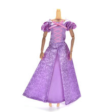 TOYZHIJIA 1 комплект платье принцессы для куклы аналогичный Сказочный наряд для вечеринки наряд для куклы Рапунцель Свадебное платье лучший подарок для девочек 2024 - купить недорого