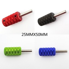 Recommend!!!Tattoo Grips 4pcs/color lot Knurled Aluminum Tattoo Grip Tube 25MM, With Back Stem For Tattoo Machine Power Kit Set 2024 - buy cheap