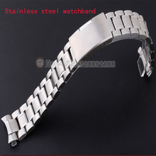 Watchband 18mm 20mm 22mm 24mm watch  Bracelets curved end stainless steel silver watch Accessories for watches Solid link 2024 - buy cheap