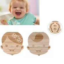 Newborn Kids Baby Souvenirs Teeth Tooth Box Milk Teeth Save Wooden Storage For Children Pregnant Collect Organizer Caja Dientes 2024 - buy cheap