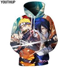 YOUTHUP 2020 New Design 3D Hoodies With Hooded Men Sasuke Print 3D Sweatshirts Naruto Anime Hoodies Men Streetwear Plus Size 5XL 2024 - buy cheap