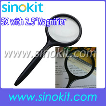 Free Shipping 5X with 2.5 Inch Hand-held Reading and Insects Magnifier Glass 86041 2024 - buy cheap