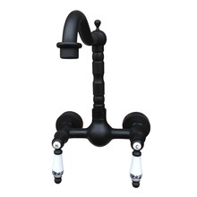 Kitchen Faucet Wall mounted Black Oil Rubbed Bronze Swivel Bathroom Basin Sink Mixer Tap Dual Ceramic Levers anf521 2024 - buy cheap