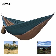 210T Nylon Parachute Hammock Light Weight Outdoor Camping Portable Single Hammock with hammock ropes and hammock carabiners 2024 - buy cheap