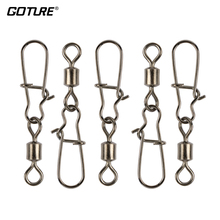 Goture 200pcs/lot Rolling Swivel With Nice Snap Fishing Swivels MS+ZQ Hook Lure Connector Size 2# 3# 4# 6# 8# 12# 14# 2024 - buy cheap