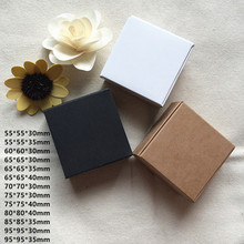 50pcs/lot- Black Brown Carton Kraft Paper Box White Wedding Gift Packing Boxes Wedding Candy Box Party Favors Soap Boxes 2024 - buy cheap