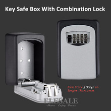 Cajas organizadoras de almacenamiento de llaves con combinación de 4 dígitos montada en la pared, organizador de llaves con contraseña, caja de seguridad secreta de Metal pequeña 2024 - compra barato