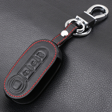 Leather Key Case For FIAT 500 Panda Punto Bravo Car Alarm 3 Buttons Flip folding Remote Key Shell Cover Holder 2024 - buy cheap