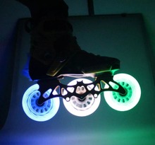 Rueda de patín con velocidad Flash LED, 8 unids/lote, 100% Original, 90A, 90, 100, 110, ruedas para patinaje de velocidad, luz LED, Envío Gratis 2024 - compra barato