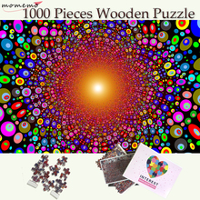 MOMEMO Цвет Точка 1000 головоломки игрушки из дерева 1000 шт. деревянные головоломки для взрослых красивые с живописным узором деревянные головоломки игрушки 2024 - купить недорого