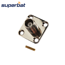 Superbat TNC Solder Female Jack with 4 hole Panel Mount RF Coaxial Connector for Cable RG402 Semi-Rigid 141" 2024 - buy cheap