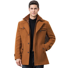 Jaqueta masculina de lã de inverno, casaco mais grosso casual empresarial 4xl 5xl 2024 - compre barato