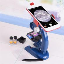 Emulational Biological Scientific HD 1200X Microscope with Mobile Phone Holder Lab Home School Educational Tools Toy 2024 - buy cheap