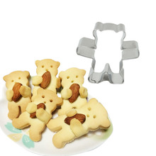 3d Cookie Cutter Molde Anime Cartoon Mini Bear Stainless Steel Candy Biscuit Mold Cake Baking Tools Diy Fondant Cutters 2024 - buy cheap