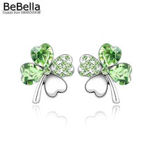 BeBella 5 colors clover stud earrings made with Swarovski Elements 2024 - buy cheap