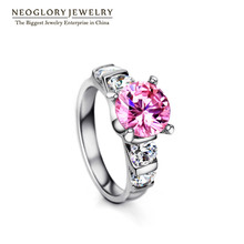 Neoglory Cubic Zircon Stone  Engagement Wedding Rings for Women Fashion Jewelry  2020 New Brand QC4 2024 - buy cheap
