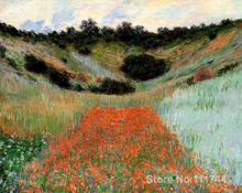 Paintings by Claude Monet Poppy Field in a Hollow near Giverny decorative art handmade High Quality 2024 - buy cheap