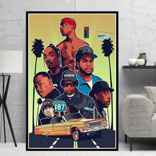 2PAC JAY-Z N.W.A West Hip Hop Biggie Smalls Rapper Collage Stars Poster Prints Painting Wall Art Pictures Living Room Home Decor 2024 - buy cheap