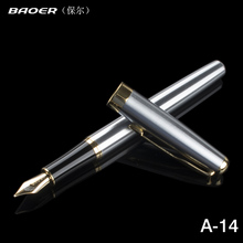 Baoer, 388 Original, pluma estilográfica de 5 colores, bolígrafo completamente de metal negro, Clip dorado, punta mediana de 0,5mm, pluma de tinta de material de oficina comercial 2024 - compra barato