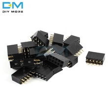 50PCS 2X5Pin 2x5 2*5 10P 2.54mm Double Row Female Straight Header Pitch Socket 10 Pin Strip 10PIN Connector 2024 - buy cheap