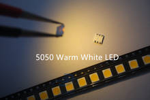 100pcs SMD LED Diode 5050 Warm White 15-18LM 60mA DC 3V Ultra Bright Light Emitting Diode Lamp SMT Surface Mount Bead for PCB 2024 - buy cheap