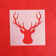 Antlers Cake Stencil Frosting Spray Cookie Stencils Fondant Cake Decorating Mold Baking Tool 2024 - buy cheap