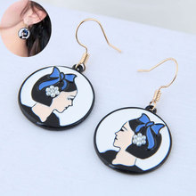 New Arrival Hot Jewelry Beauty Image Earrings Round Drop Earrings Elegant OL Earring for Women Brincos 2024 - buy cheap