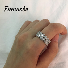 Funmode-Anillo de circonia cúbica AAA para mujer, joyería de Dubái, regalo de compromiso, Bijourx, F011R 2024 - compra barato