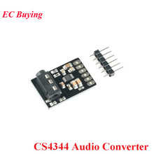 CS4344 D/A цифро-аналоговый стерео аудио преобразователь, модуль с линейным аналоговым фильтром низких частот, автоматическая скорость, порт I2S для Arduino 2024 - купить недорого